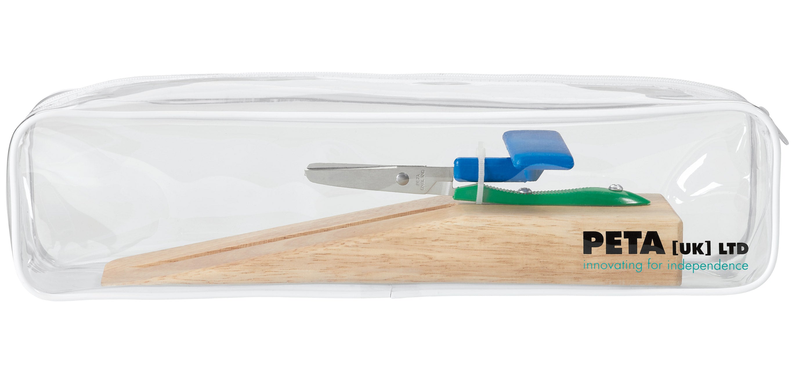 Einhaender-Tischschere-selbstoeffnend-rund-auf-Holzsockel-ovp-2-PETA-PTT-1-WB-lafueliki