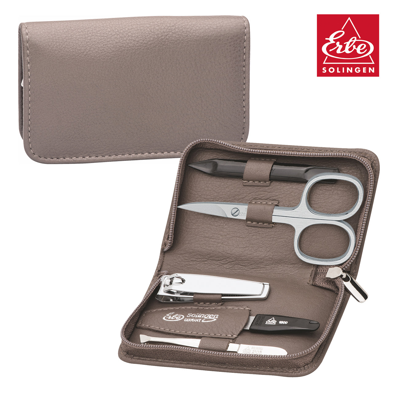 Erbe-Manikuere-Set-5-tlg-Linkshaender-Reissverschluss-9209-RV-Etui-taupe-kaufen-lafueliki