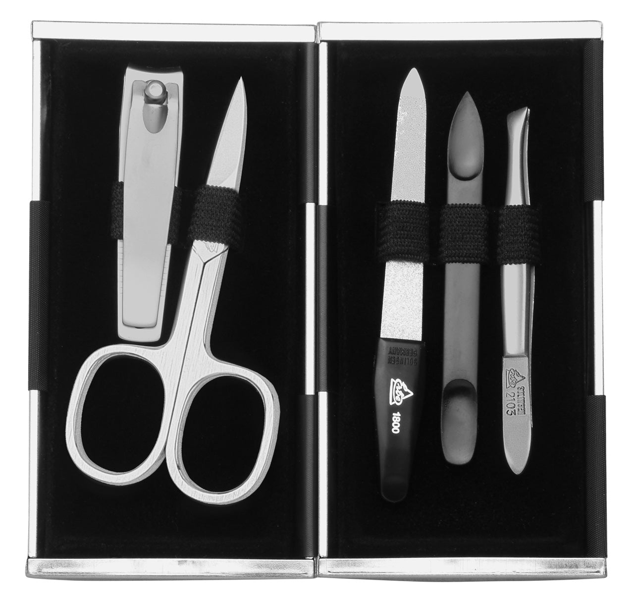 Erbe-Solingen-Manikuere-Etui-Magic-Box-5tlg-Linkshaender-offen-1797-lafueliki