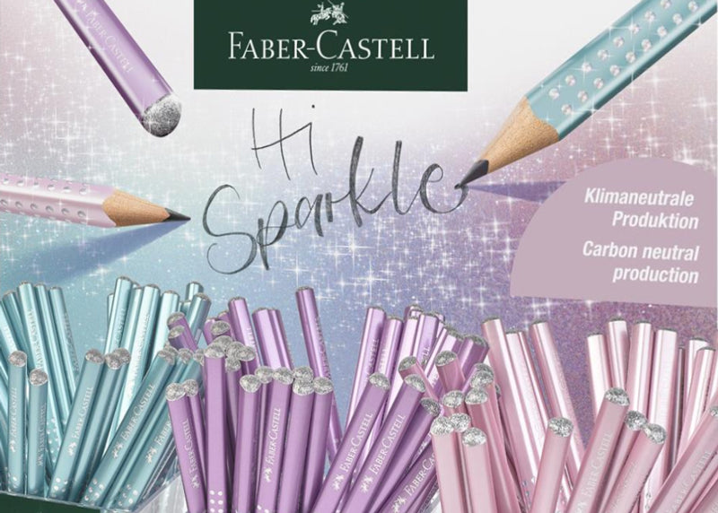 FABER-CASTELL-Bleistift-Sparkle-Grip-2001-lila-rose-tuerkis-duenn-lafueliki