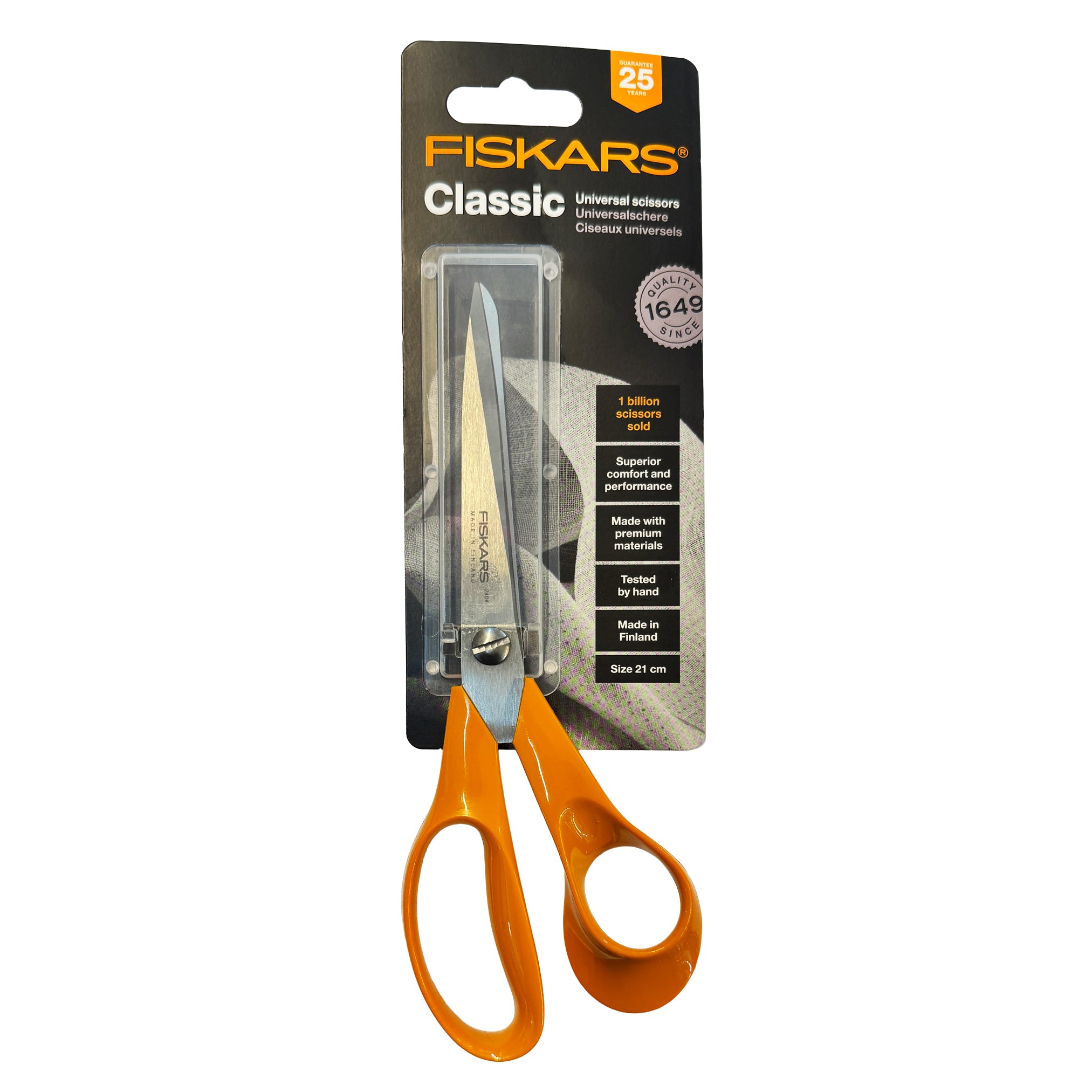 FISKARS Classic Universalschere · 21 cm · Rechtshänder · Orange