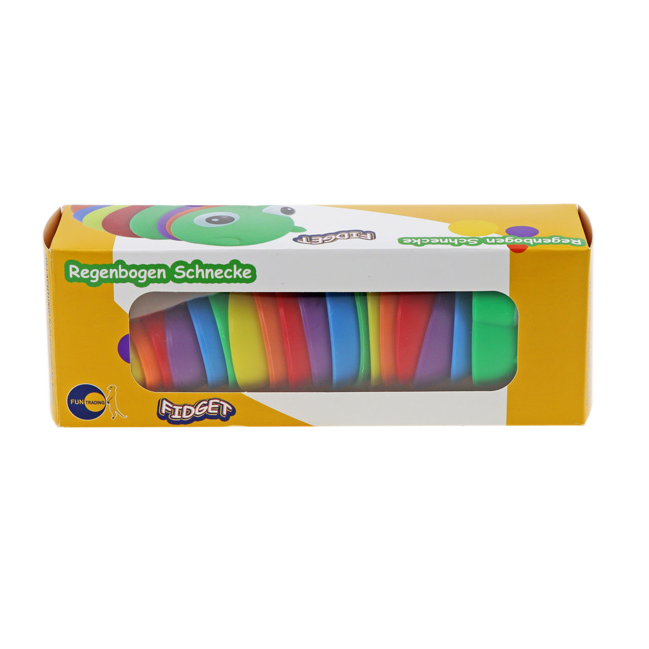 FUN-TRADING-Fidget-Schnecke-Regenbogen-5051-OVP-lafueliki