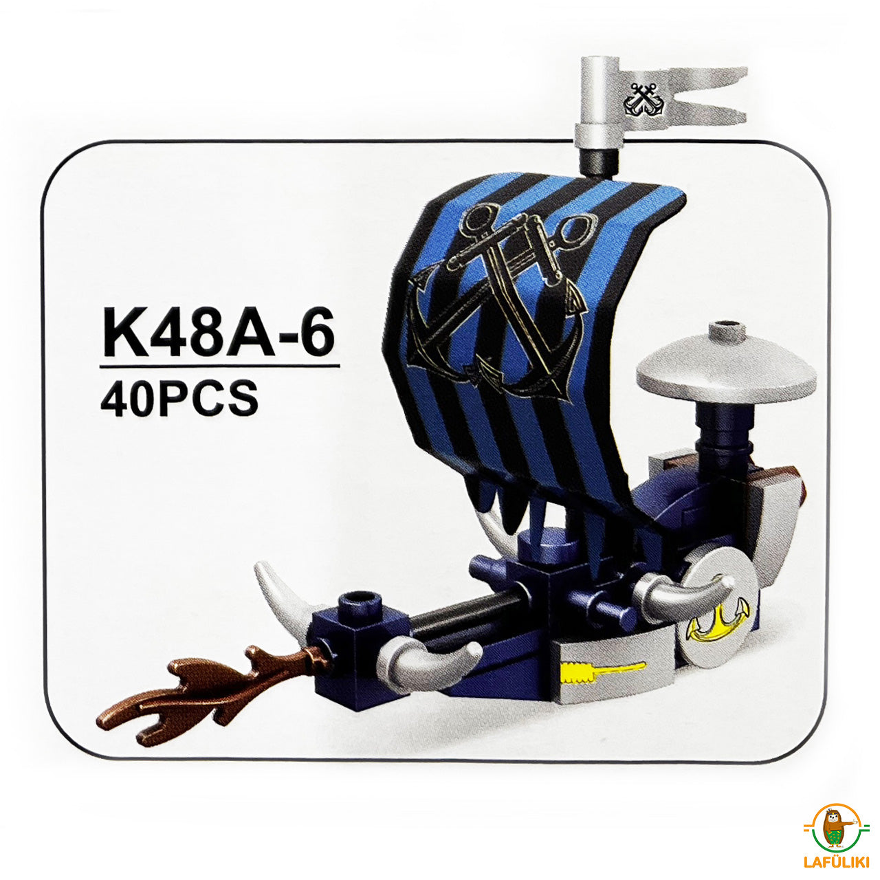 FUN-TRADING-Klemmbaustein-Bausatz-mini-Piraten-Boot-Schiff-blau-4260612166358-online-kaufen-lafueliki