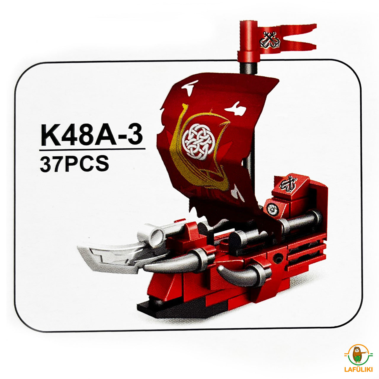 FUN-TRADING-Klemmbaustein-Bausatz-mini-Piraten-Boot-Schiff-rot-4260612166358-online-kaufen-lafueliki