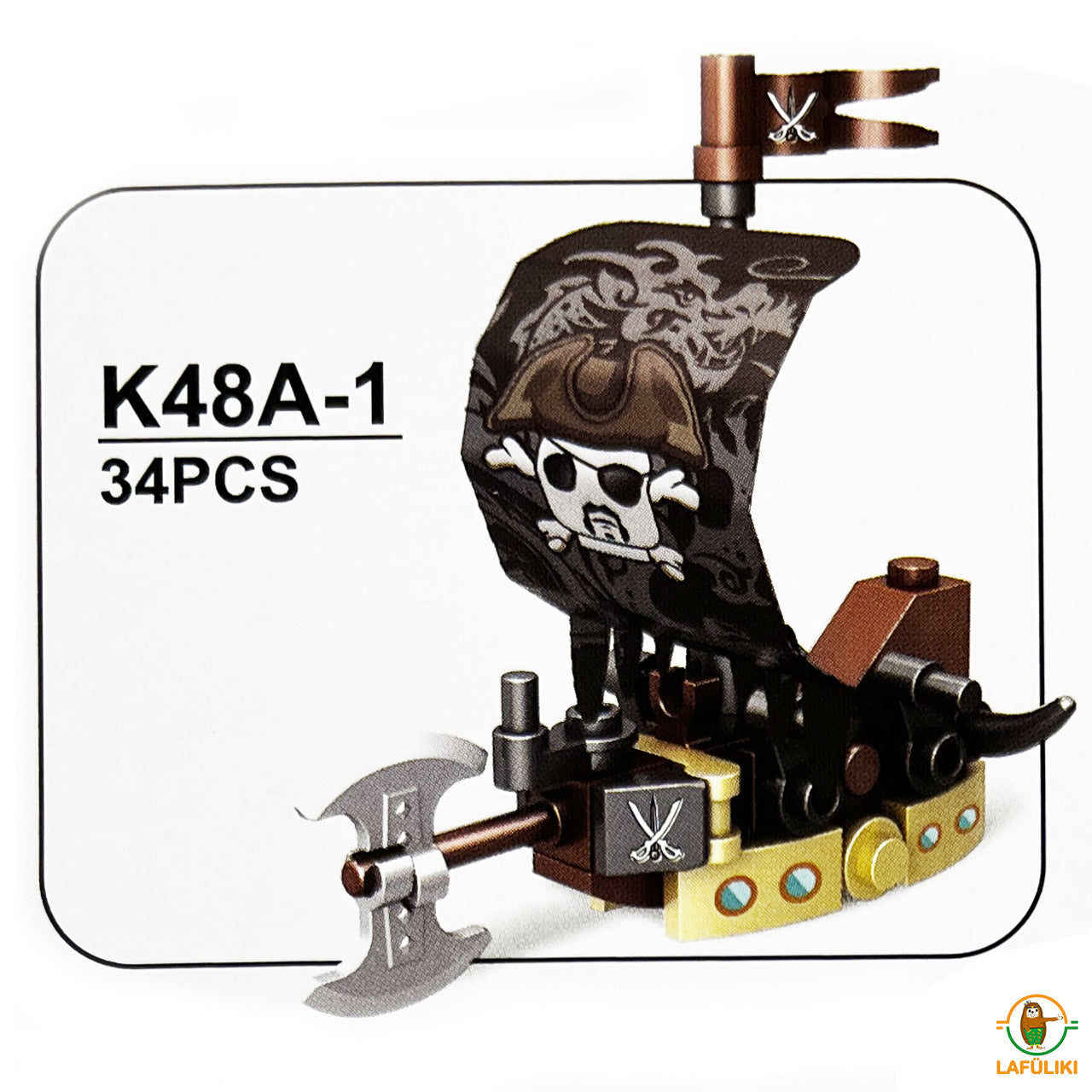 FUN-TRADING-Klemmbaustein-Bausatz-mini-Piraten-Boot-Schiff-schwarz-4260612166358-online-kaufen-lafueliki