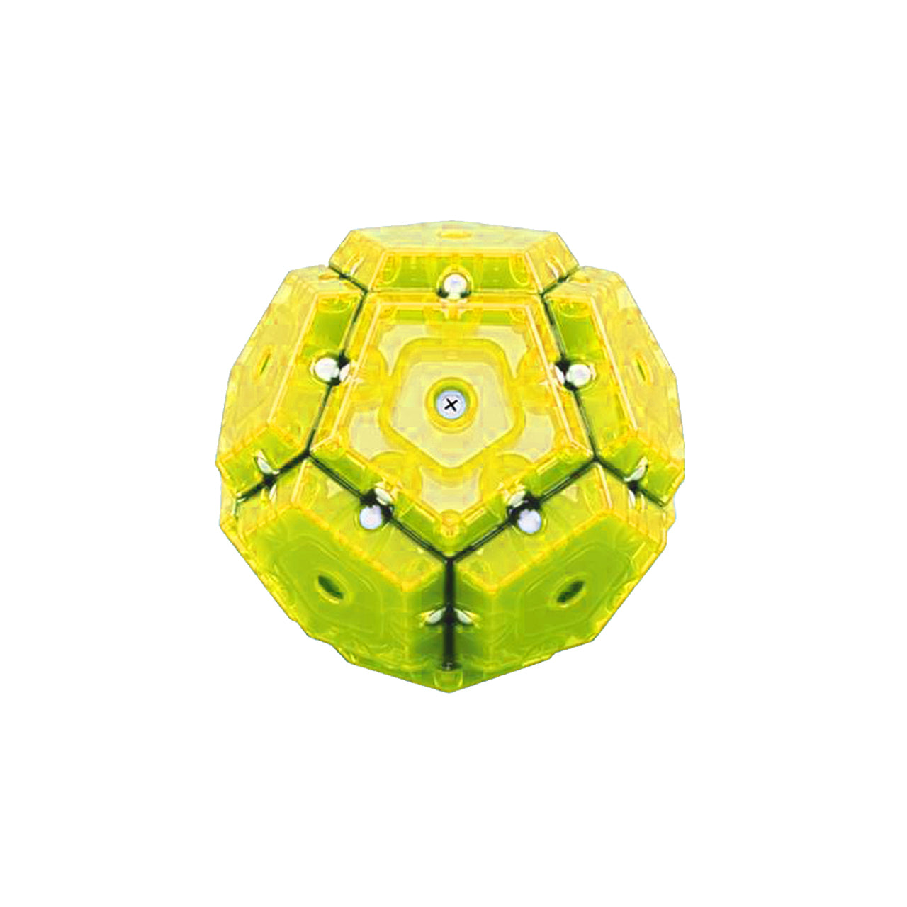 FUN-TRADING-MAG-MIND-Magnetisches-Puzzle-gelb-12-teilig-ansicht-ball-lafueliki