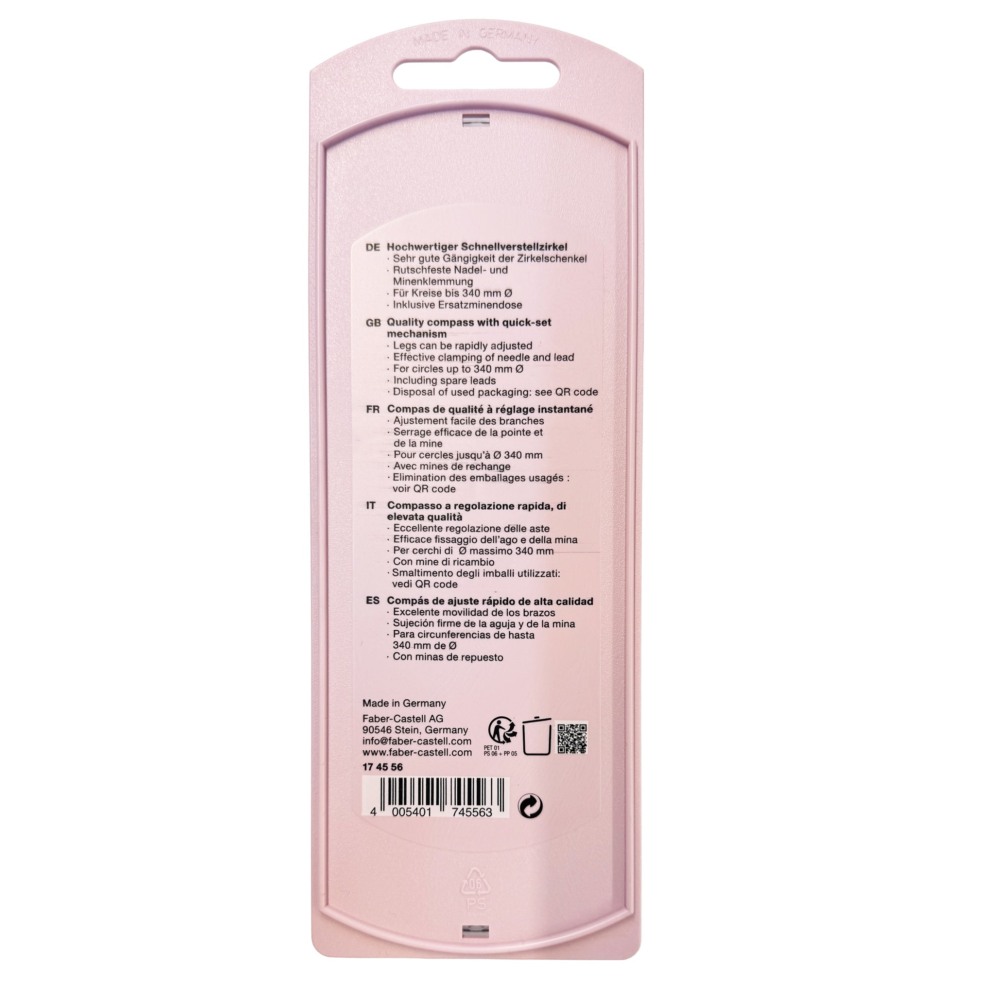 Faber-Castell Schnellverstellzirkel Stream · Flow Edition · Farbverlauf