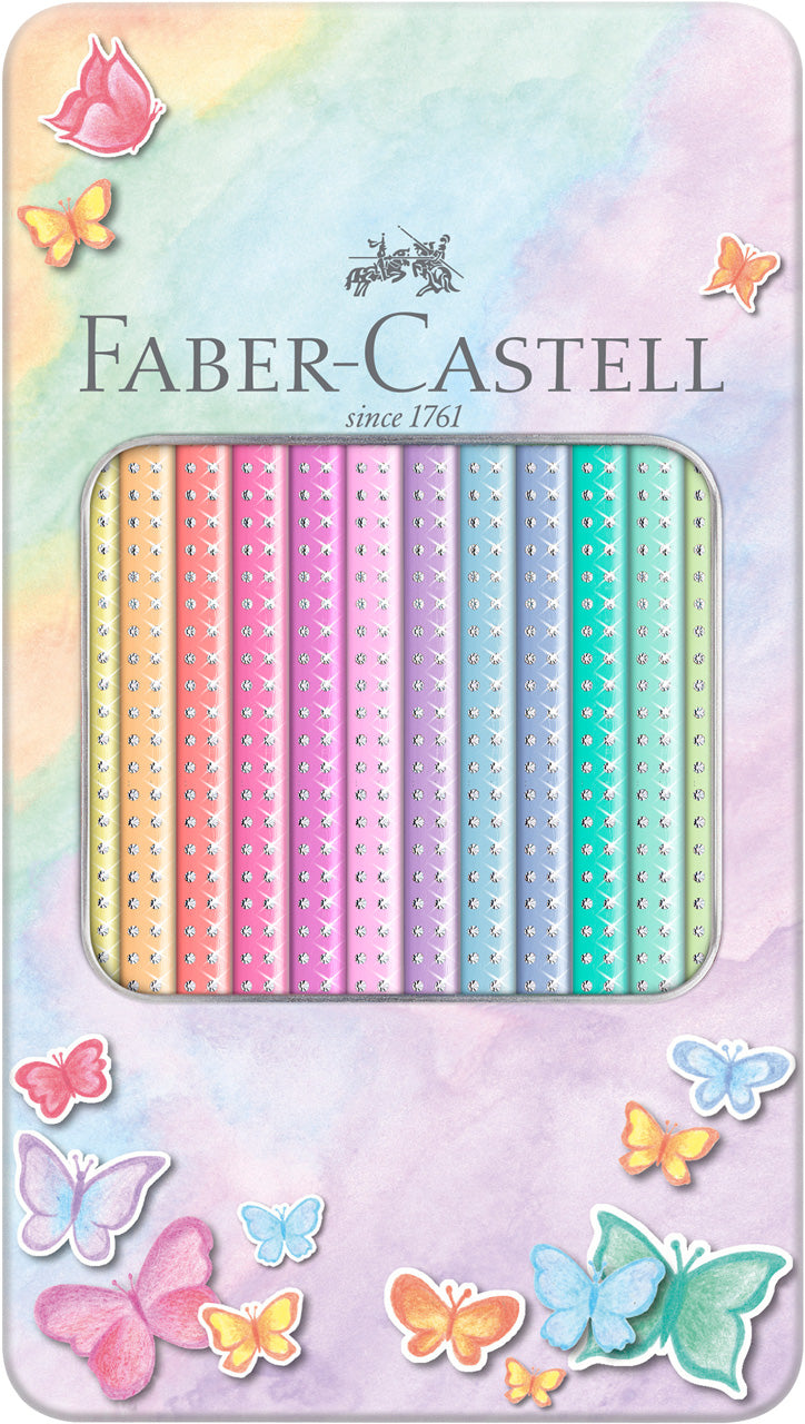Faber-Castel-buntstift-grip-2001-201910-Sparkle-Pastell-12er-Metalletui-lafueliki