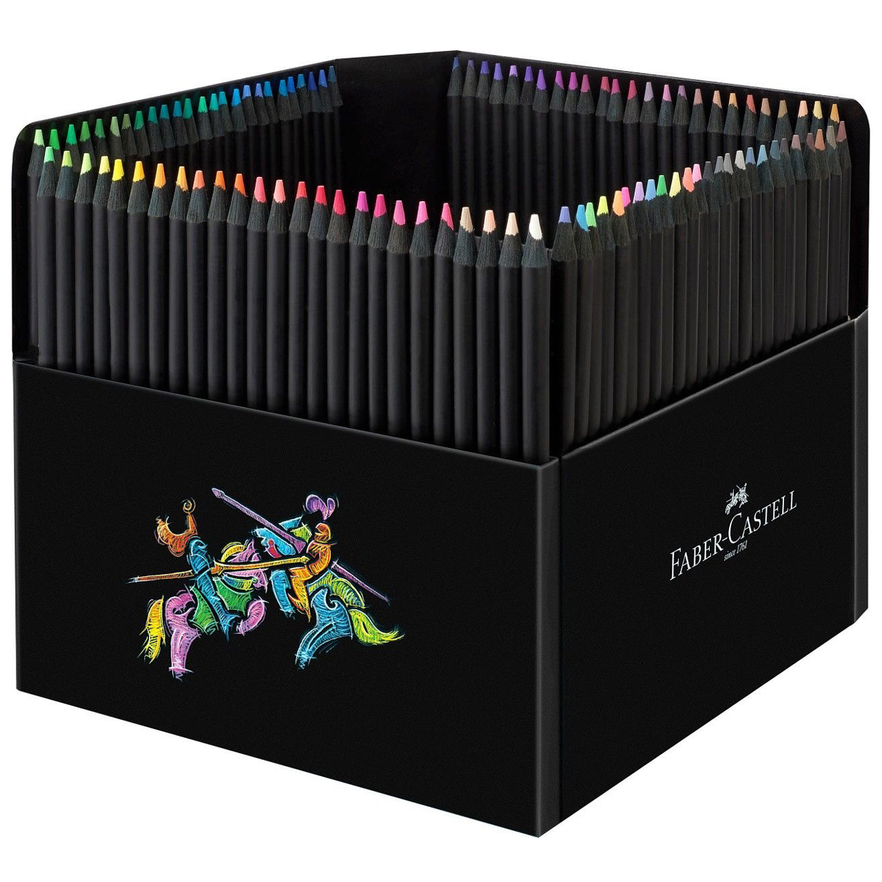Faber-Castell-Black-Edition-Buntstifte-100er-Set-100-Farben-Aufsteller-116411-lafueliki