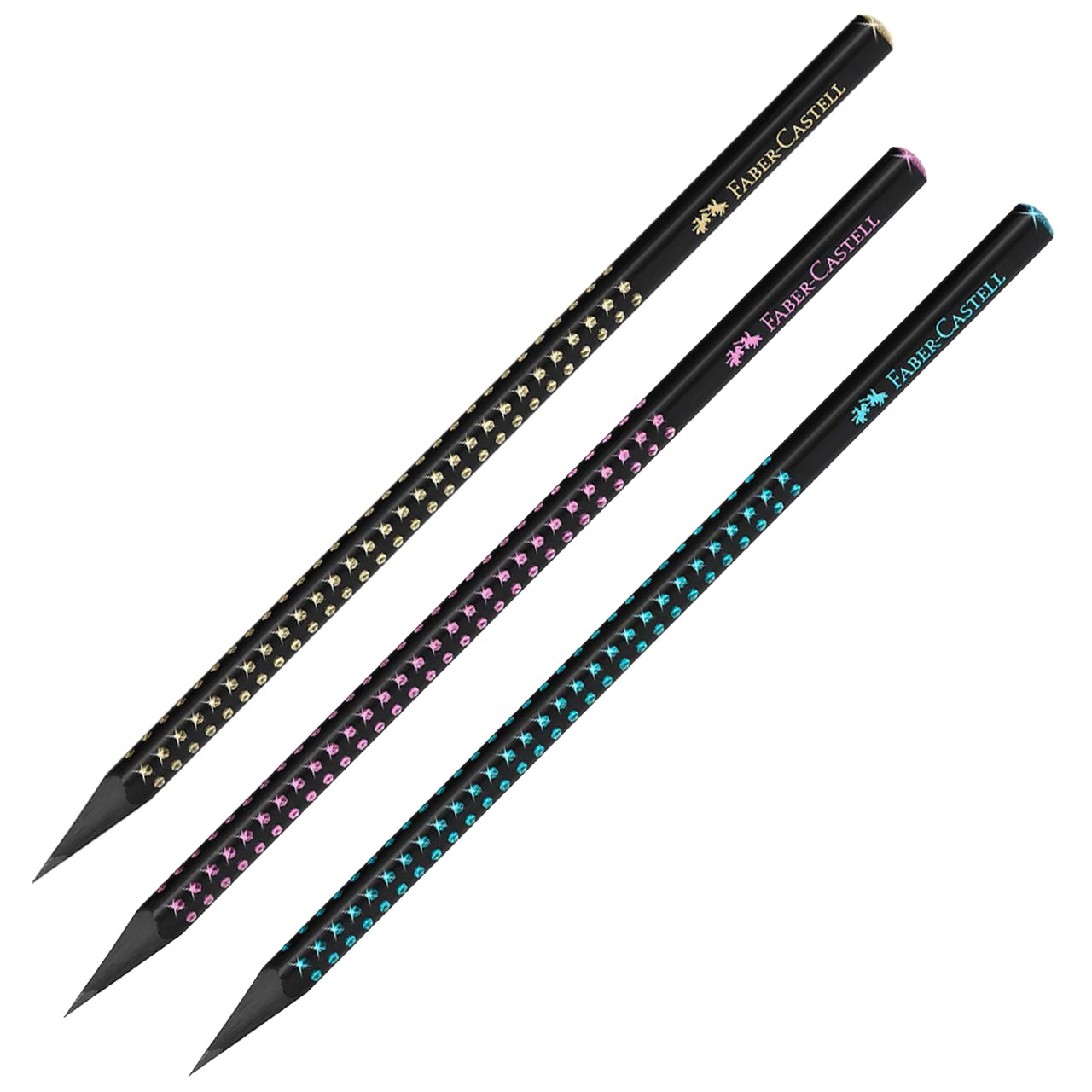 Faber-Castell Bleistift · Sparkle Midnight · B · dünn · Dreikant