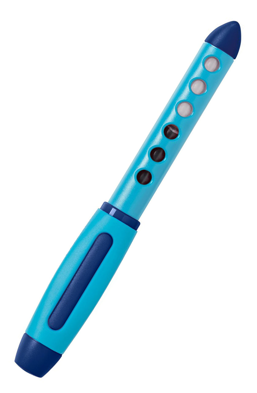 Faber-Castell-Schul-Fuellhalter-Scribolino-fueller-blau-Linkshaender-149849-Kappe-geschlossen-lafueliki