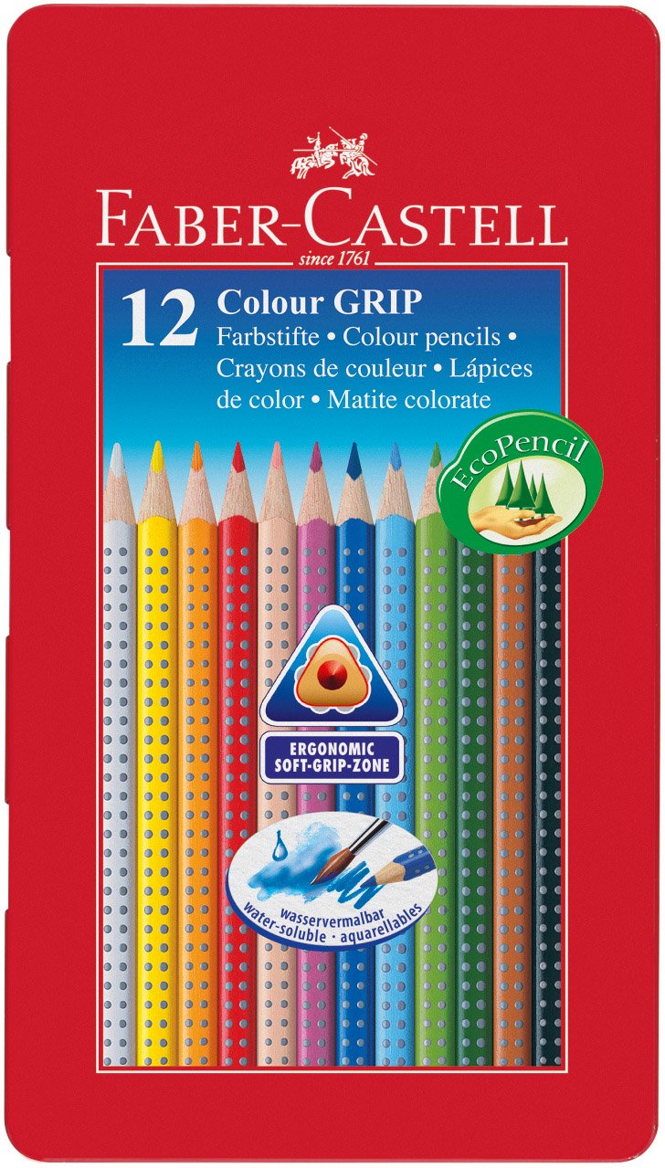 Faber-Castell-buntstift-Colour-Grip-2001-Farbstifte-12er-Set-Metalletui
