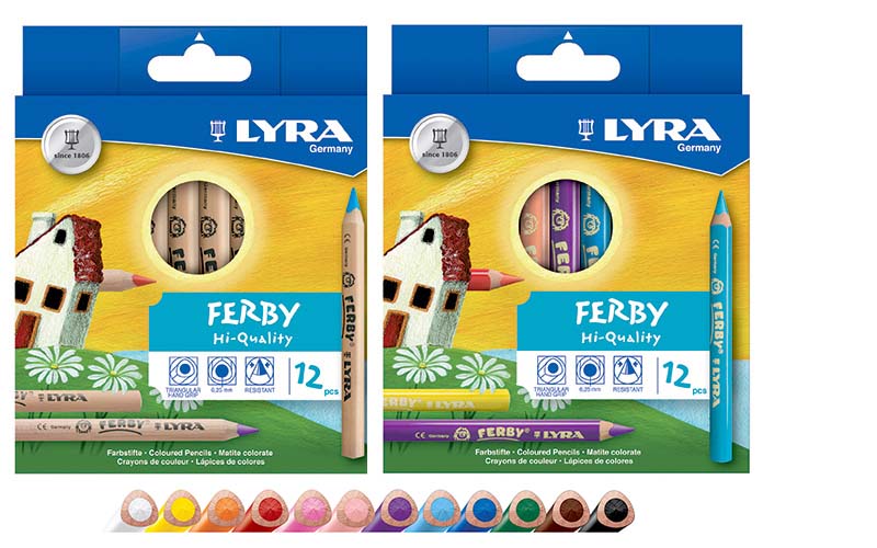 Lyra  Ferby Dickkernbuntstift 12er Set dreiflächig