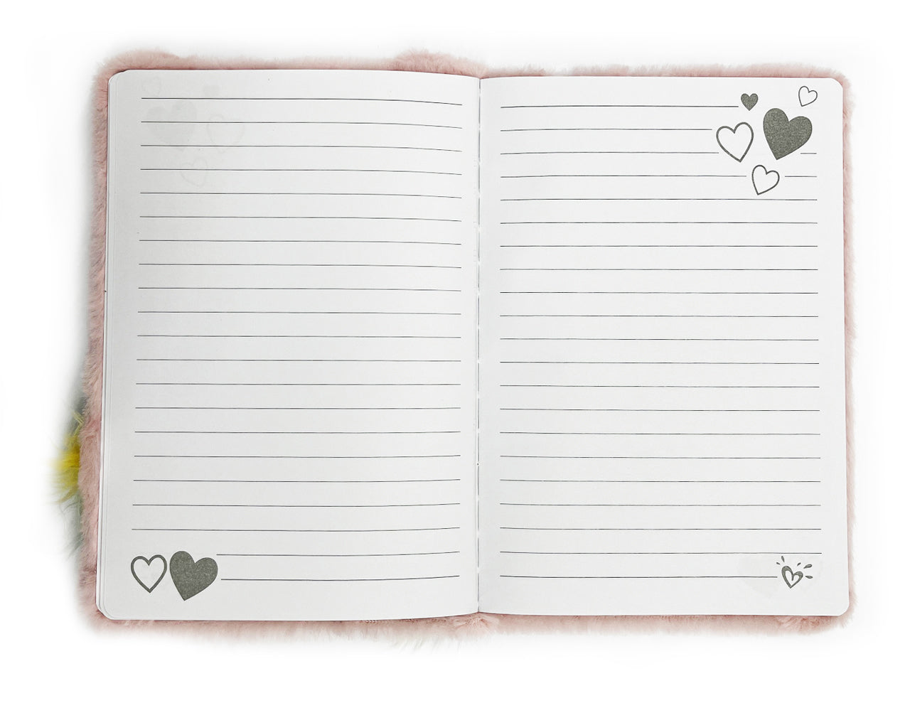 Flauschiges-Notizbuch-A5-Katze-rosa-regenbogen-31372-lineatur-liniert-kaufen-lafueliki