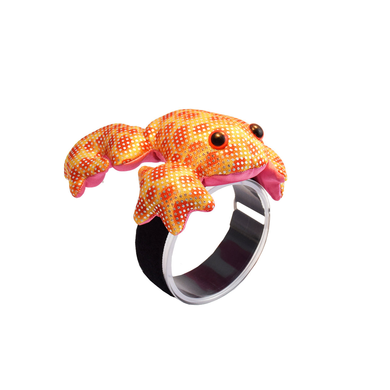 Froggy-Unterarmbeschwerer-S-silber-gelb-8420-Schreibhilfe-lafueliki