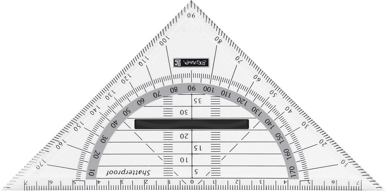 Geodreieck-farbig-schwarz