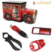 Geschenkbox Xmas mit Spieluhr inhalt XXL-Kuli Lupe 3-Fach-öffner Ringzug-Dosenoeffner