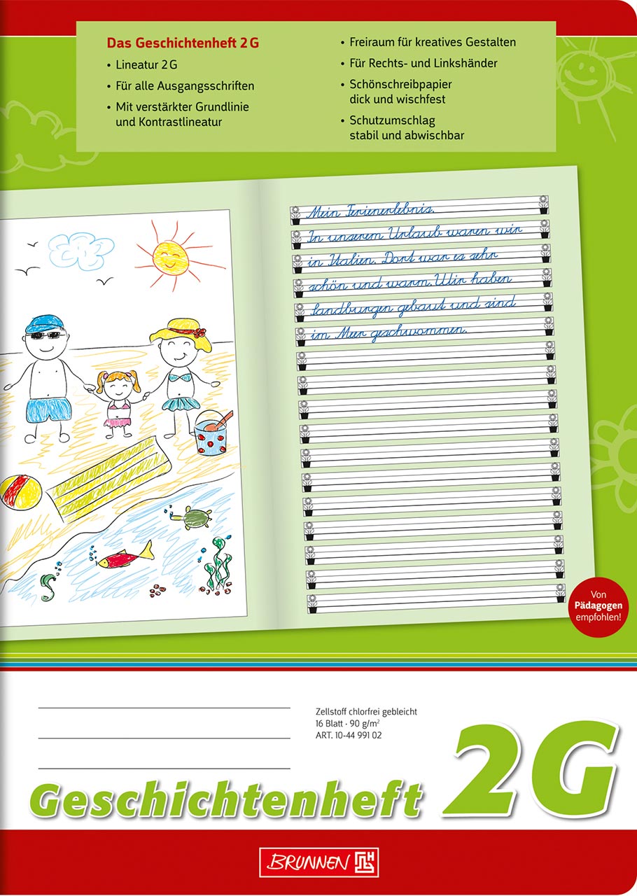 Geschichtenheft - 2G - A4 - Brunnen Klasse 2