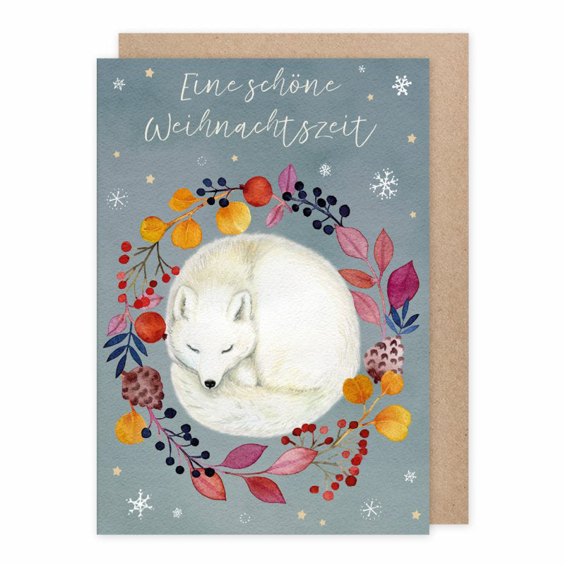 Graetz-Verlag-Doppelkarte-polarfuchs-lafueliki