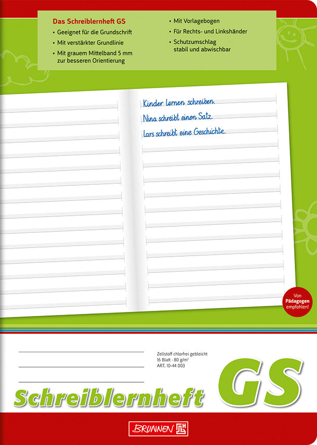 Grundschrift-Schreiblernheft-Din-A4-Hochformat