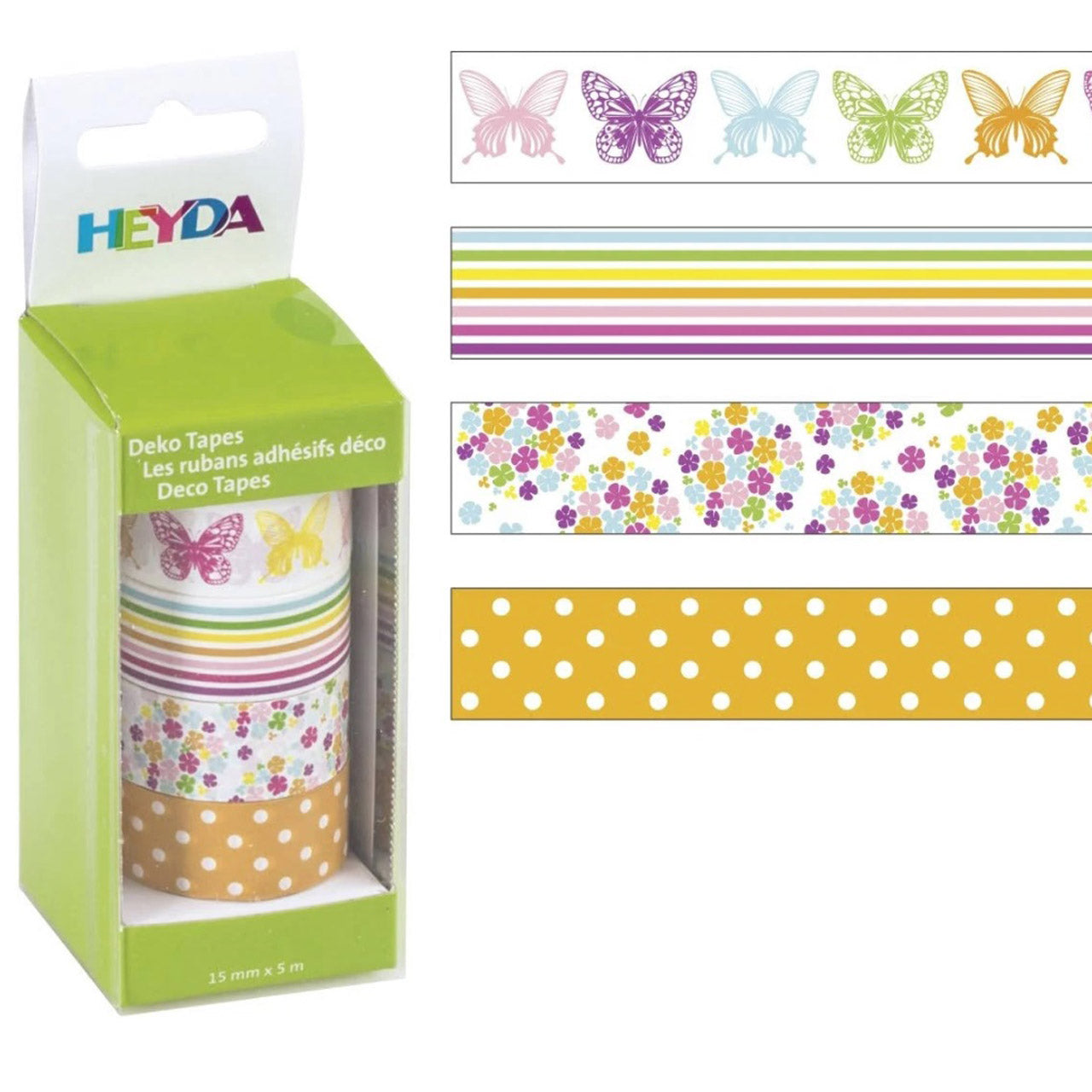 HEYDA-Deko-Tape-Fruehling-4er-Set-Schmetterling-lafueliki
