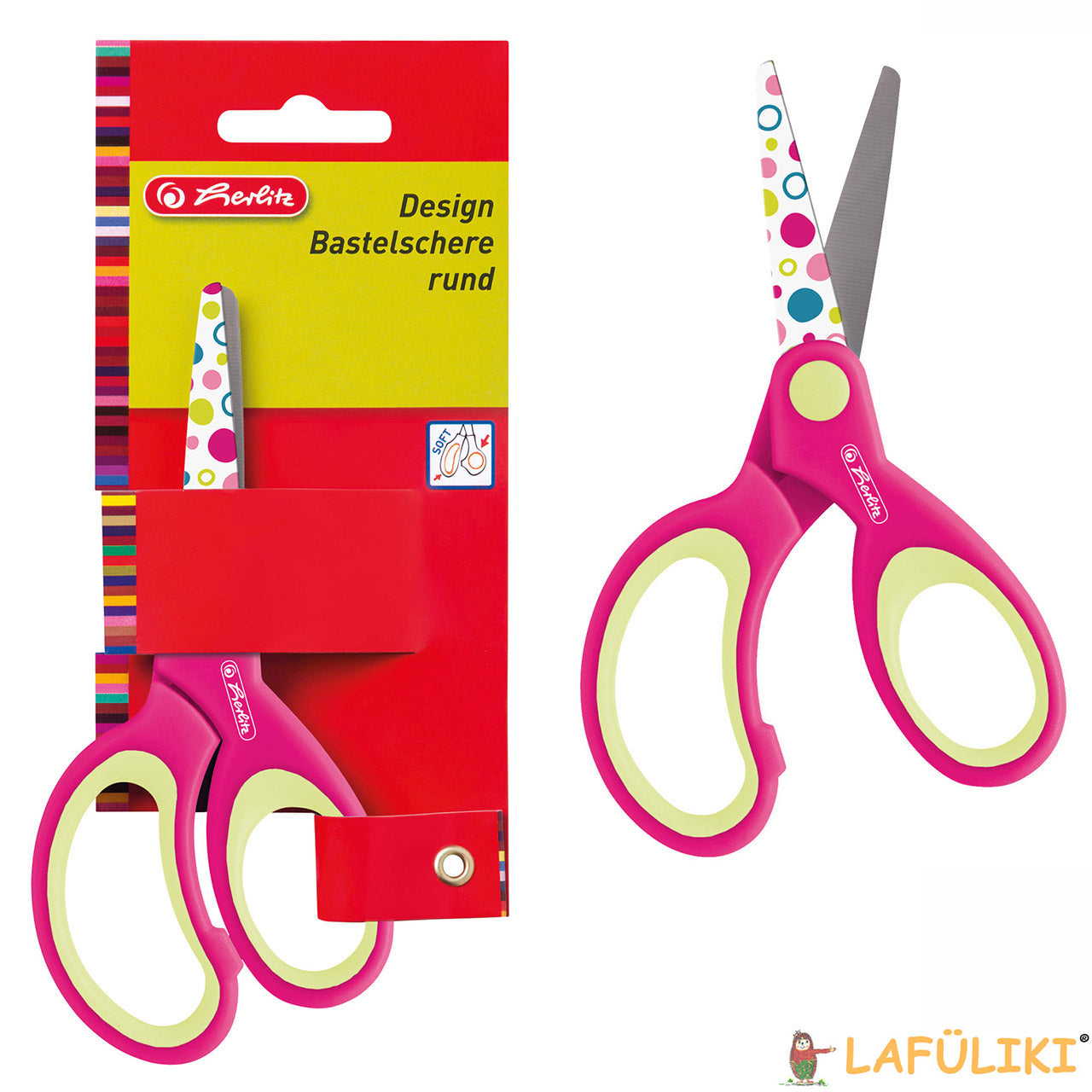 Herlitz-Bastelschere-Rechtshander-Design-rund-13cm-10897171-pink_gelb-57708-4008110336282-10897163-Schere-lafueliki