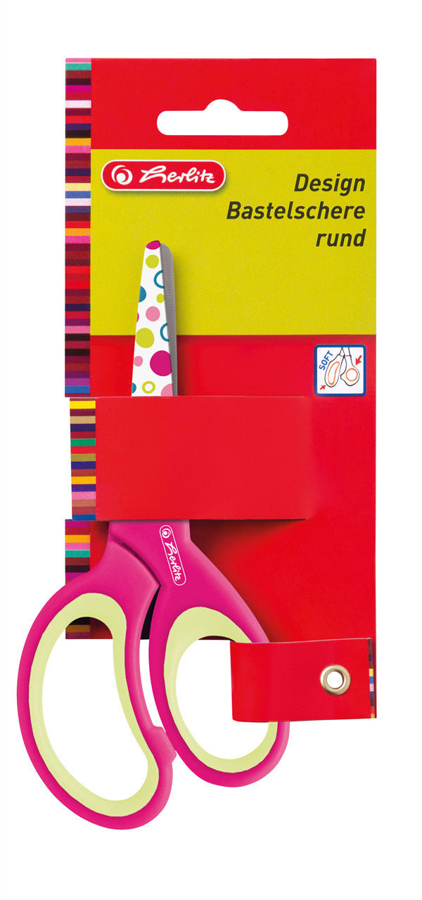 Herlitz-Bastelschere-Rechtshander-Design-rund-13cm-10897171-pink_gelb-57708-ovp-4008110336282-10897163-Schere-lafueliki