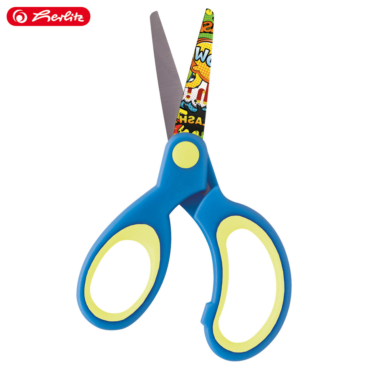 Herlitz-Design-Bastelschere-rund-Linkshaender-blau-gruen-57698-schere-offen-lafueliki