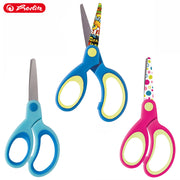 Herlitz-Design-Bastelschere-rund-Linkshaender-blau-hellbau-pink-schere-lafueliki