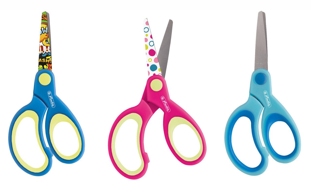 Herlitz-Design-Bastelschere-rund-rechtshaender-3-Farben-57696-blau-pink-hellblau-lafueliki