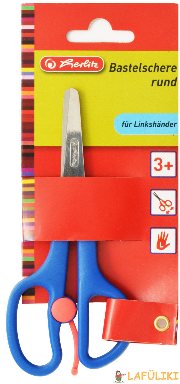 Herlitz-Linkshaender-Bastelschere-Feder-13cm-blau-ovp