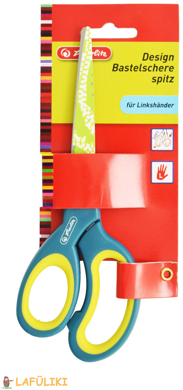 Herlitz-Linkshaender-Design-Bastelschere-16cm-spitz-gruen-blau