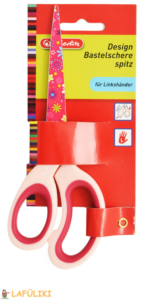 Herlitz-Linkshaender-Design-Bastelschere-16cm-spitz-pink-rosa