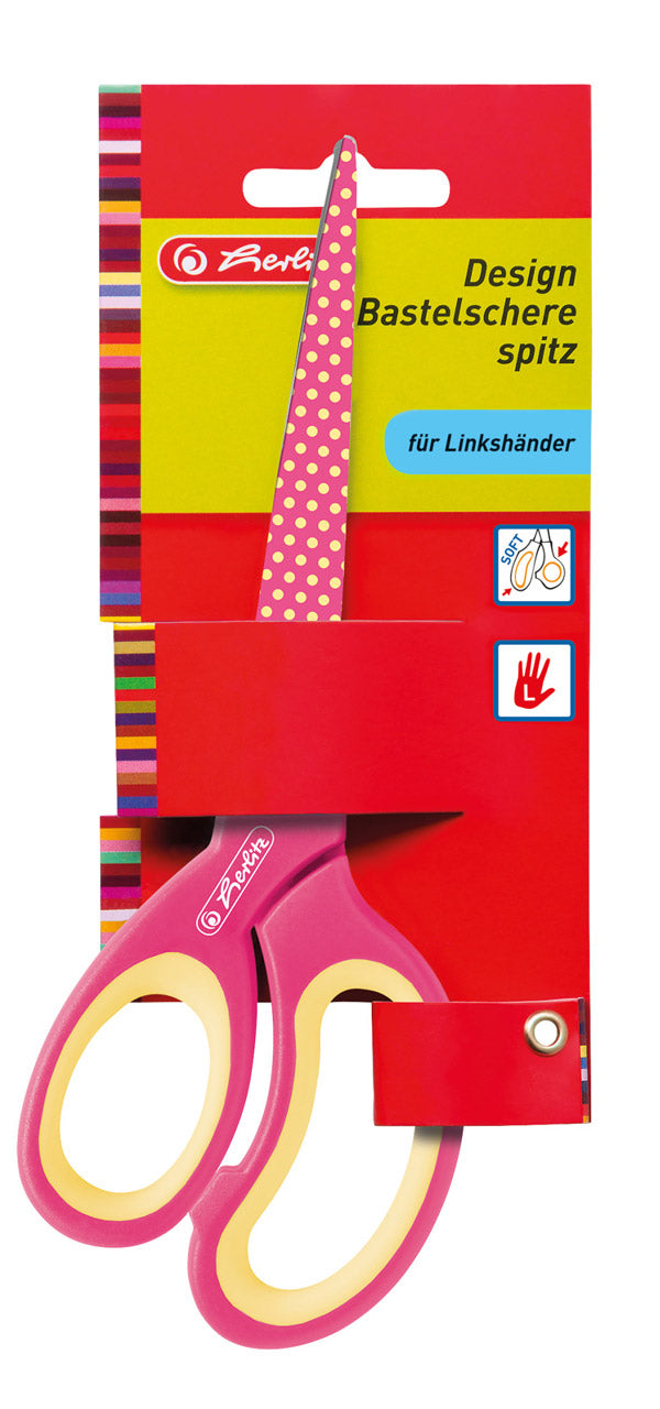 Herlitz-Linkshander-Design-Bastelschere-spitz-17cm-10897171-pink_gelb-57721-ovp-4008110337319-Schere-lafueliki