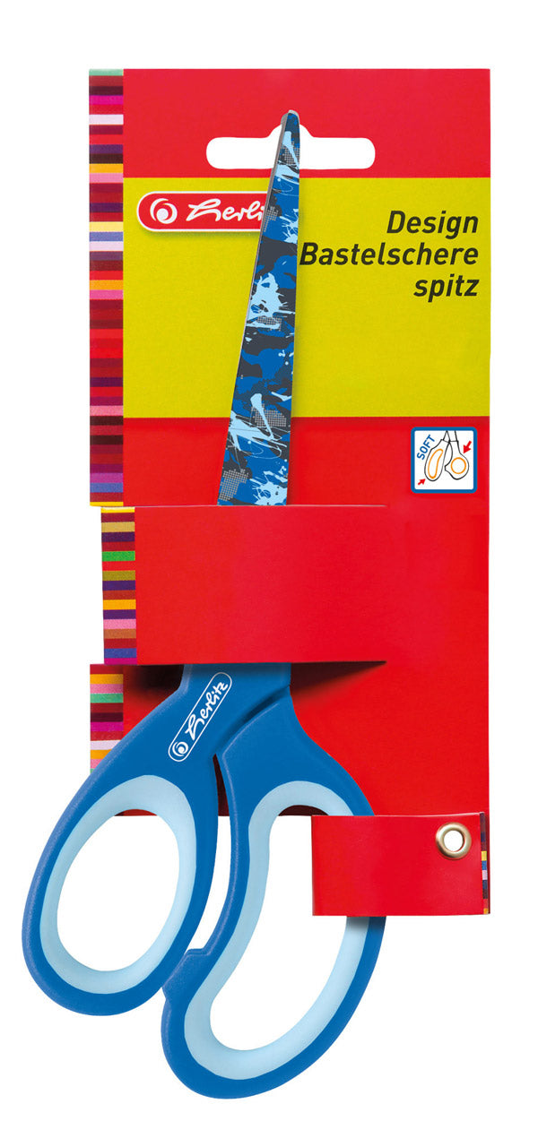 Herlitz-Rechtshander-Design-Bastelschere-spitz-17cm-10801728-blau_hellbau-4008110299532-ovp-Schere-lafueliki