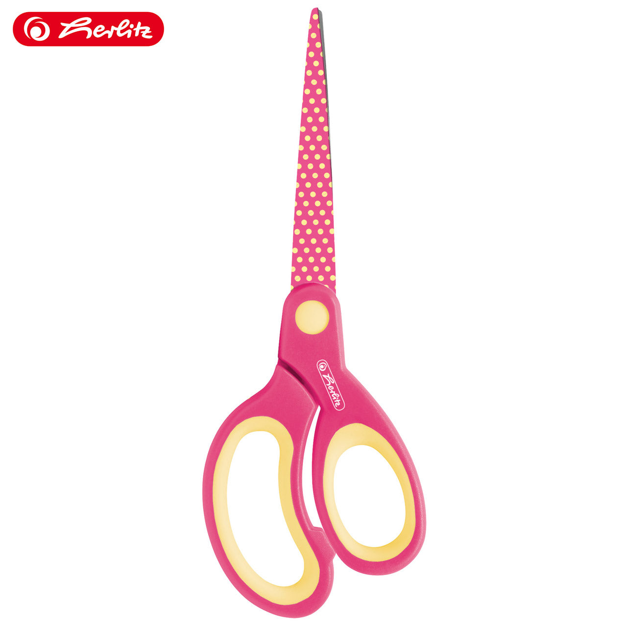 Herlitz-Rechtshander-Design-Bastelschere-spitz-17cm-10801728-pink_gelb-4008110299532-Schere-geschlossen-lafueliki