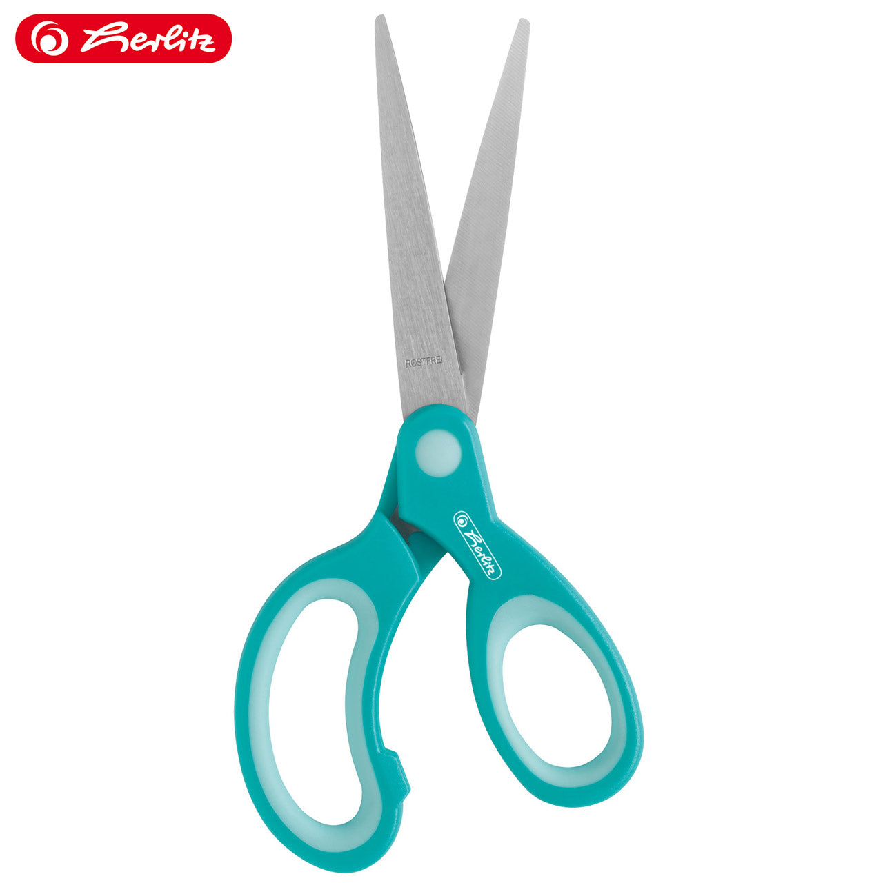 Herlitz-Rechtshander-Design-Bastelschere-spitz-17cm-10801728-tuerkis_mint-4008110299532-Schere-offen-lafueliki