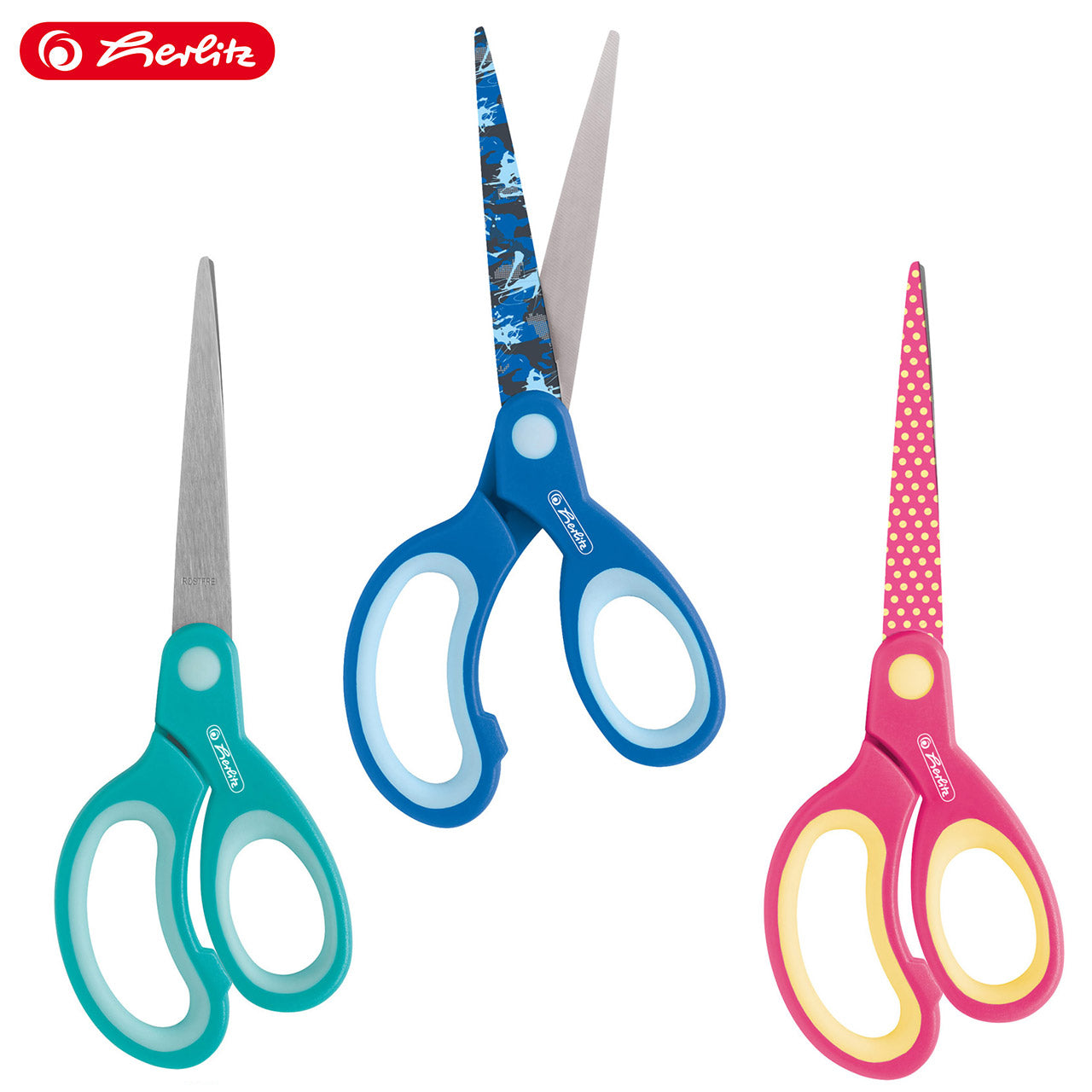 Herlitz-Rechtshander-Design-Bastelschere-spitz-17cm-10801728-tuerkis_mint-blau_hellbau-pink_gelb-4008110299532-lafueliki
