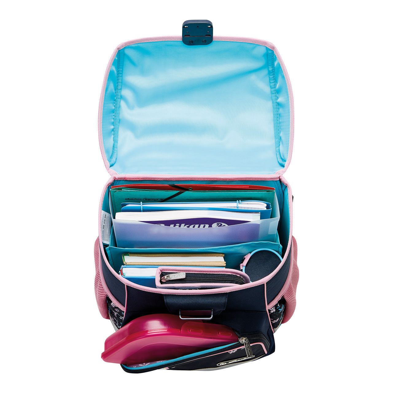 Herlitz-Schulranzen-Loop-Einhorn-Unicorn-offen-mit-Inhalt-65255-lafueliki