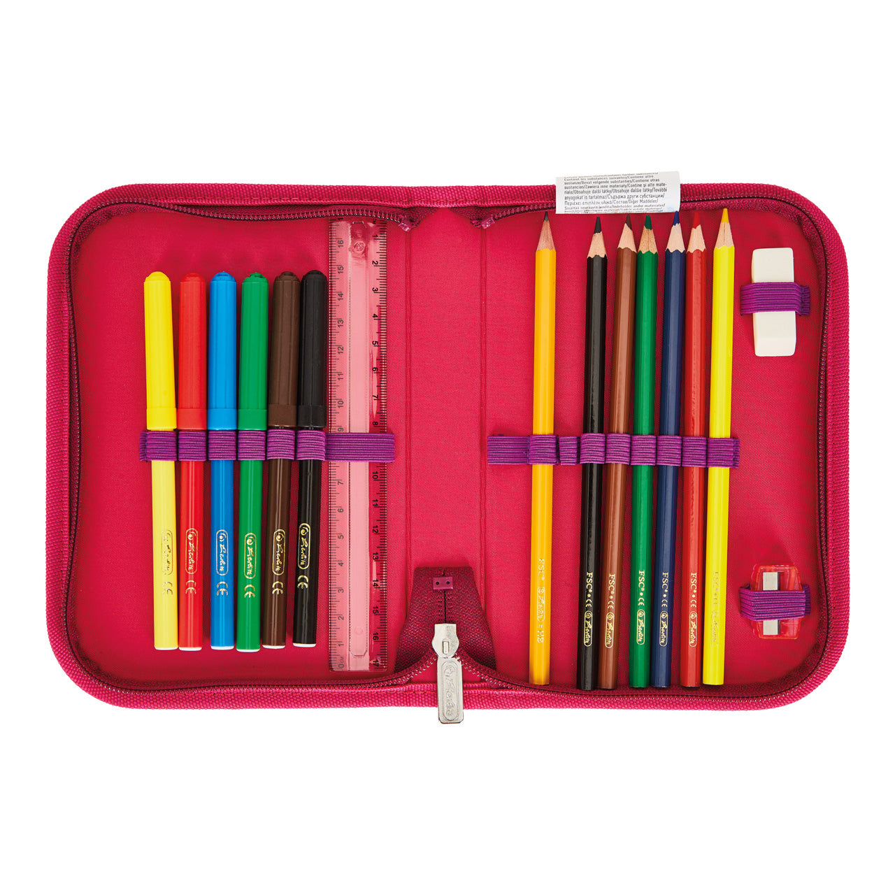 Herlitz-Schulranzen-Set-Ultra-light-Plus-cats-dots-katze-Federmappe-offen-4008110347421-lafueliki