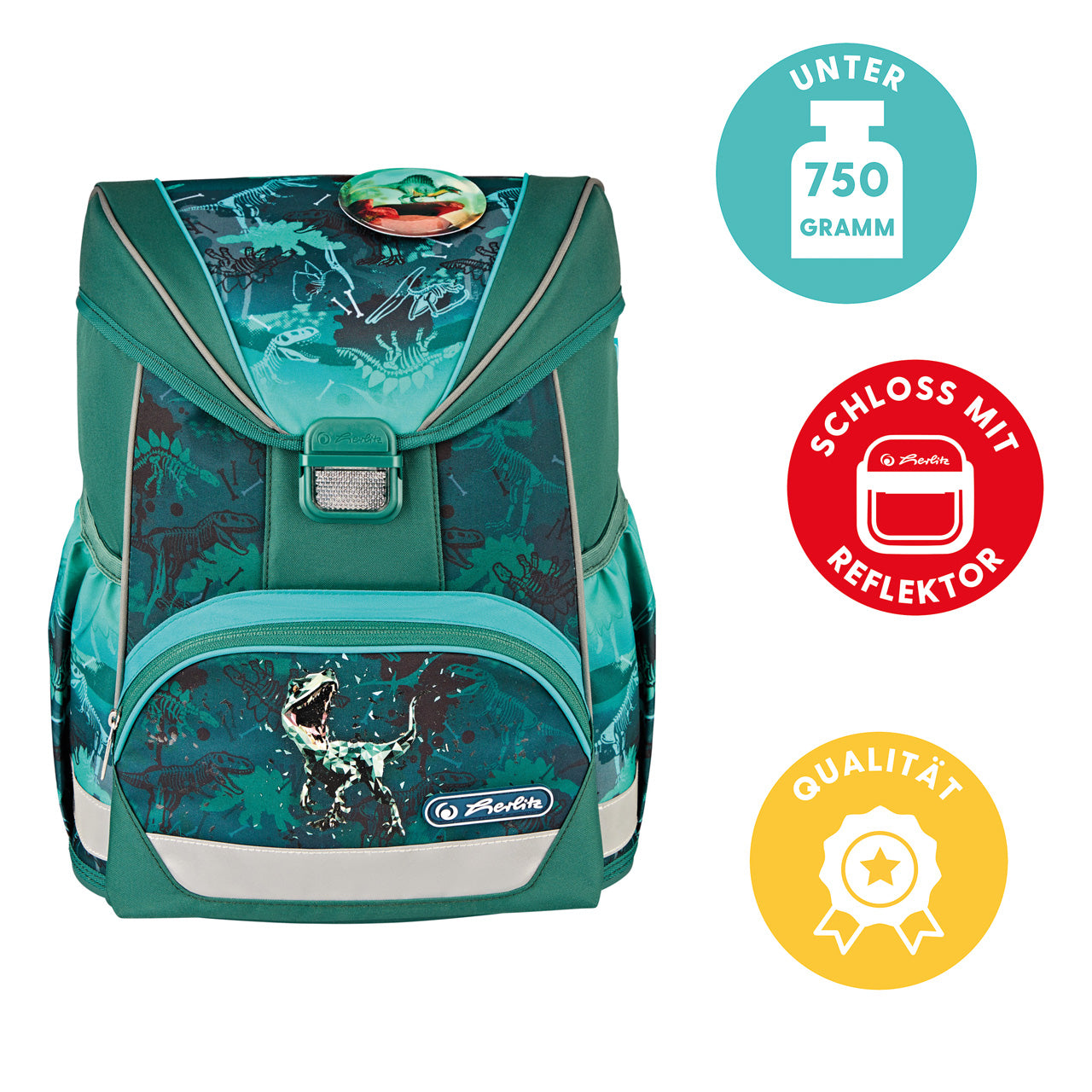 Herlitz-Schulranzen-UltraLight-Plus-Green-Rex-Dinosaurier-voederseite-mit-icons-lafueliki