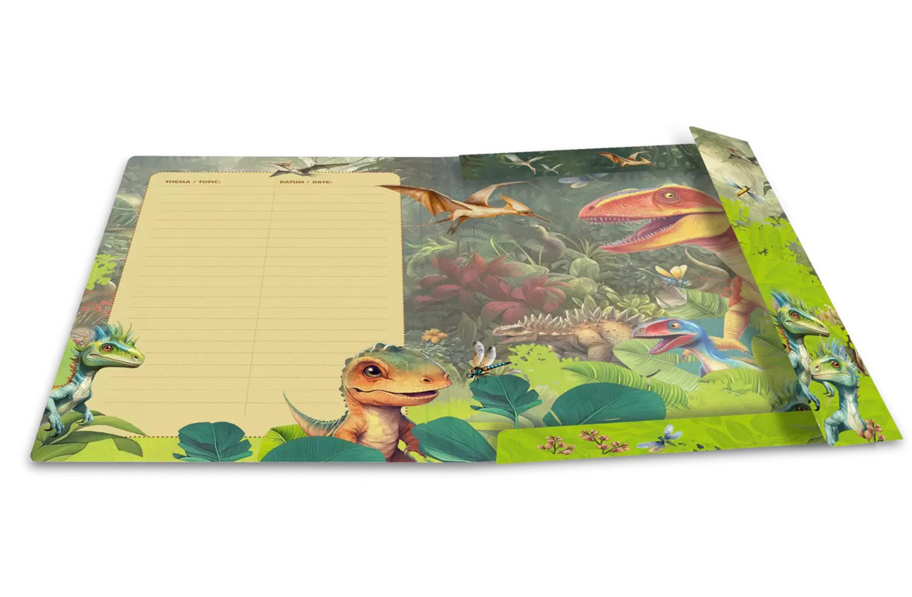 Herma-Sammelmappe-A4-Pappe-Dino-World-Dinosaurier-offen-innen-19723-kaufen-lafueliki
