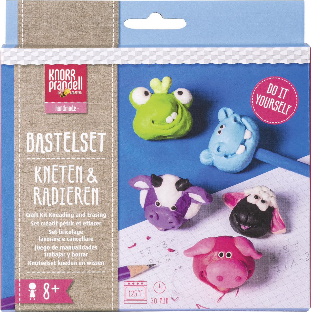 KNORR-prandell-Bastelset-Kneten-Radieren-Funny-Animals-212159103-ovp-lafueliki
