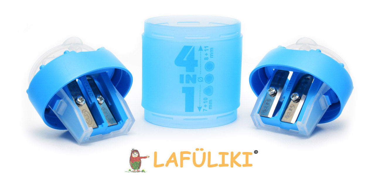 KUM-4in1-Spitzer-Anspitzer-fuer-alle-Stifte-hellblau-lafueliki