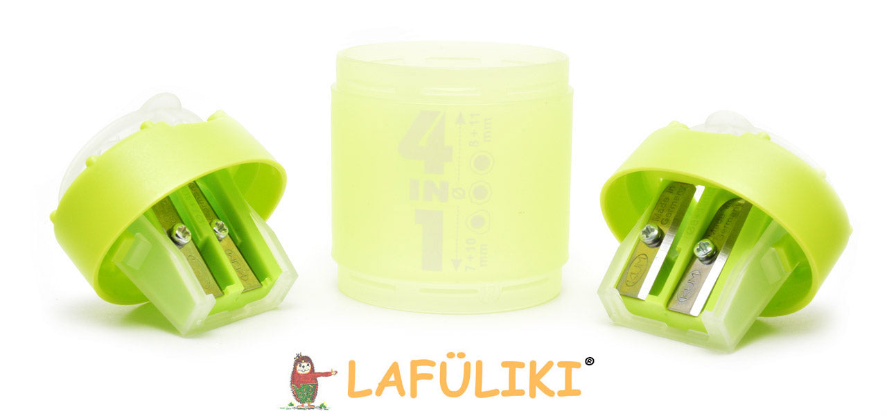 KUM-4in1-Spitzer-Anspitzer-fuer-alle-Stifte-hellgruen-schulspitzer-lafueliki