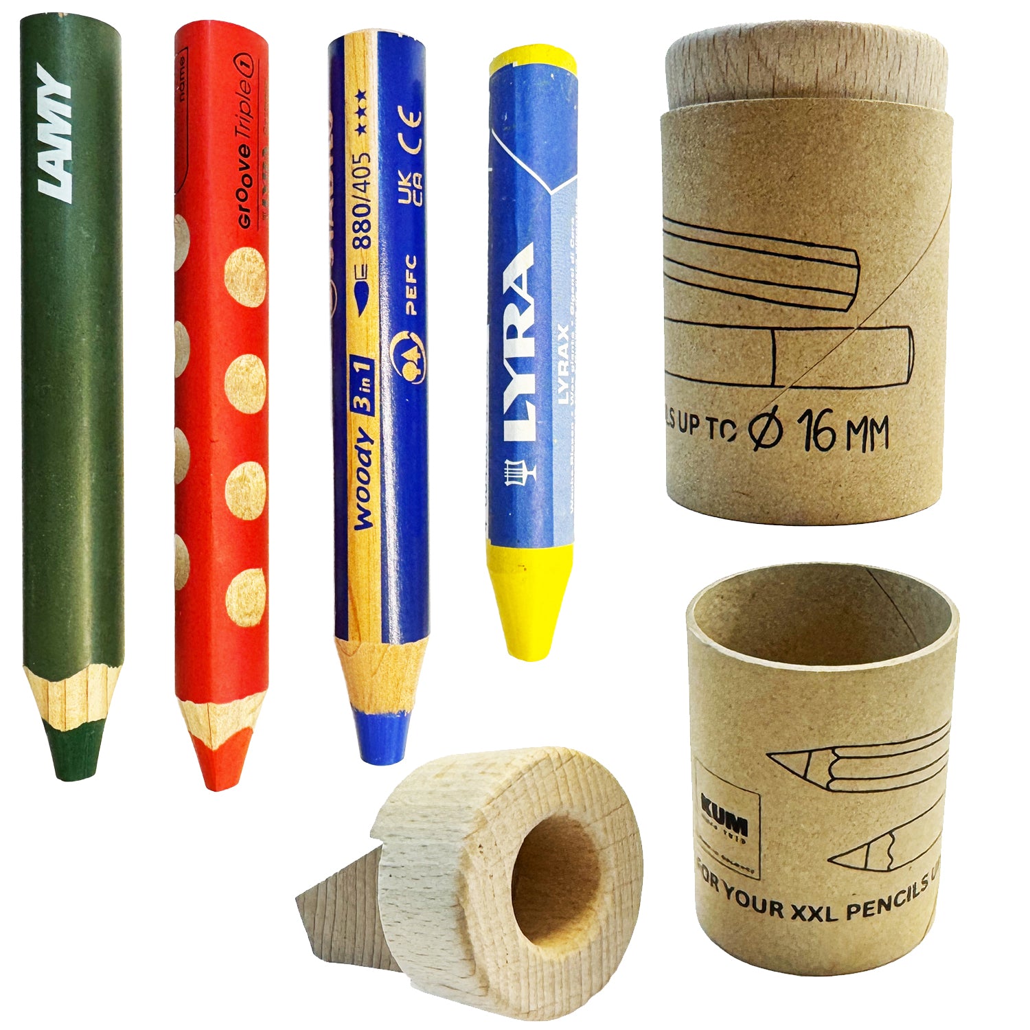 KUM Jumbo Anspitzer mit Behälter · Big Wood · 16 mm