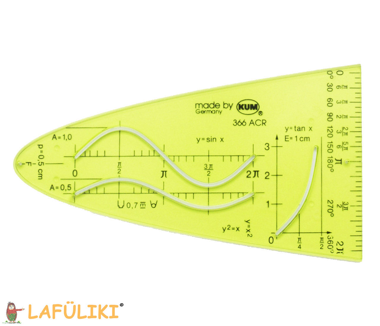 KUM-Parabelschablone-12cm-glasklar-hellgruen-Parabel-2110119-lafueliki