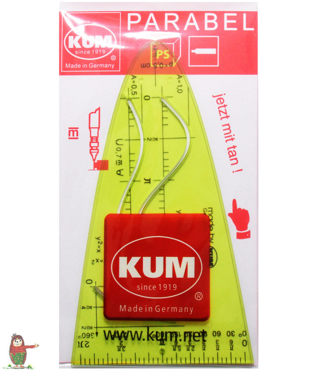 KUM-Parabelschablone-12cm-hellgruen-ovp-Parabel-2110119-lafueliki