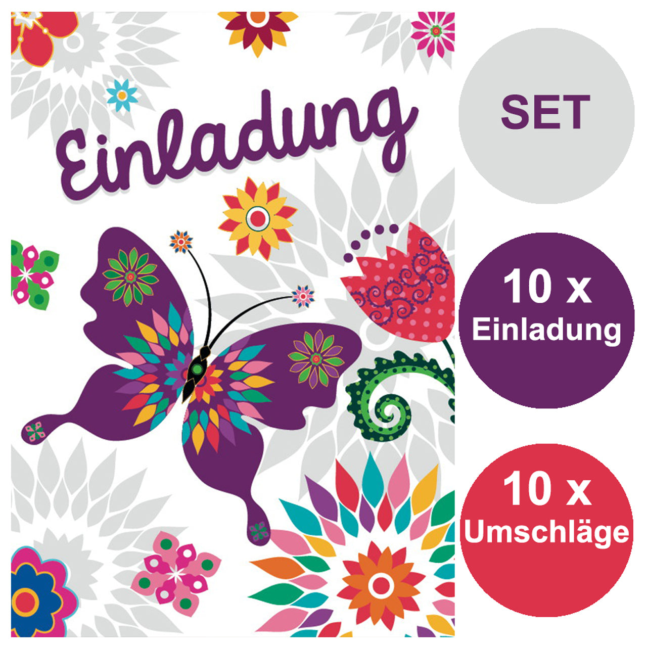 Kinder-Einladung-zum-Geburtstag-Karte-mit-Umschlaeg-Schmetterling-Butterfly-4015290490345-kaufen-lafueliki