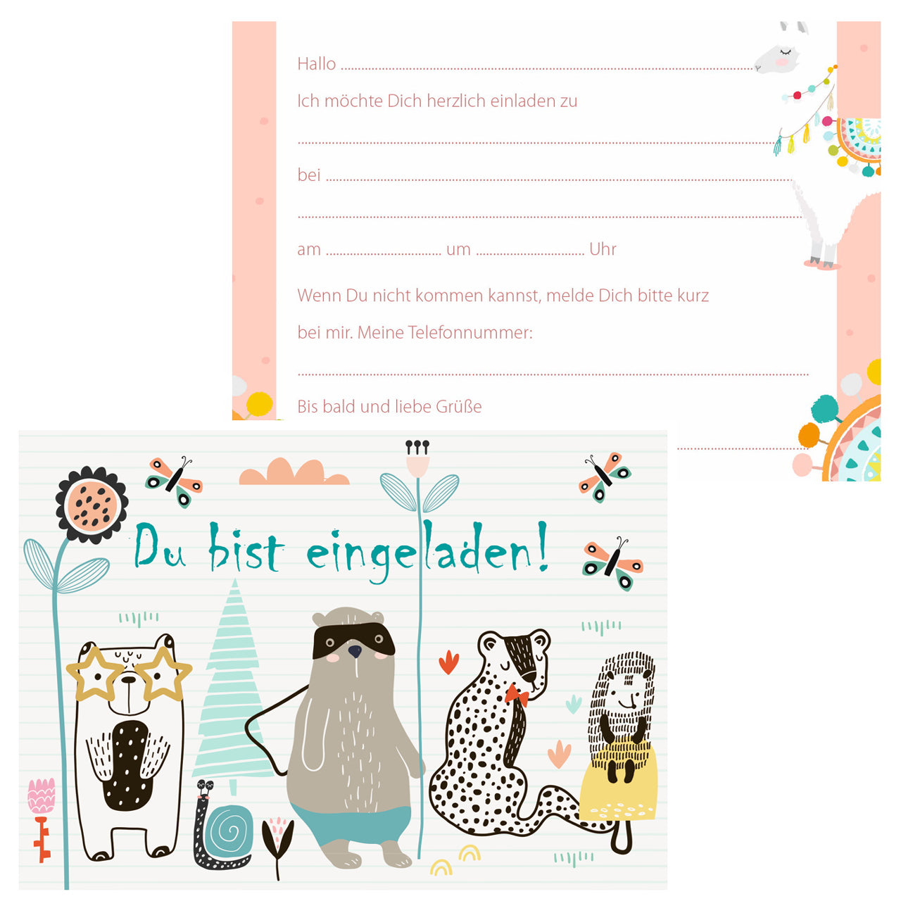 Kinder-Einladung-zum-Geburtstag-Karte-mit-Umschlaeg-wildlife-Kindermotiv-4015290490475-lafueliki